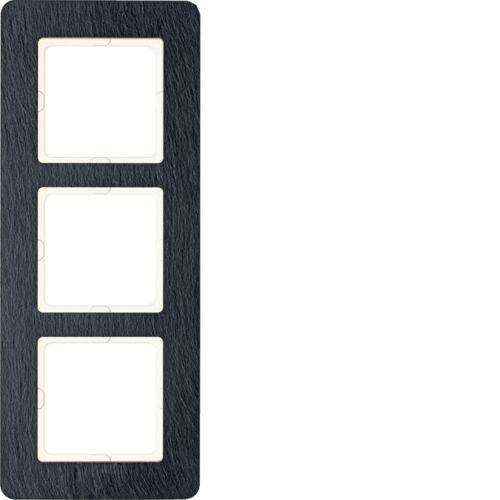 Berker 10136030 Rahmen 3fach, Q.7, anthrazit, Schiefer natur Mesch Shop Berker 10136030 Rahmen 3fach, Q.7, anthrazit, Schiefer natur Mesch Shop